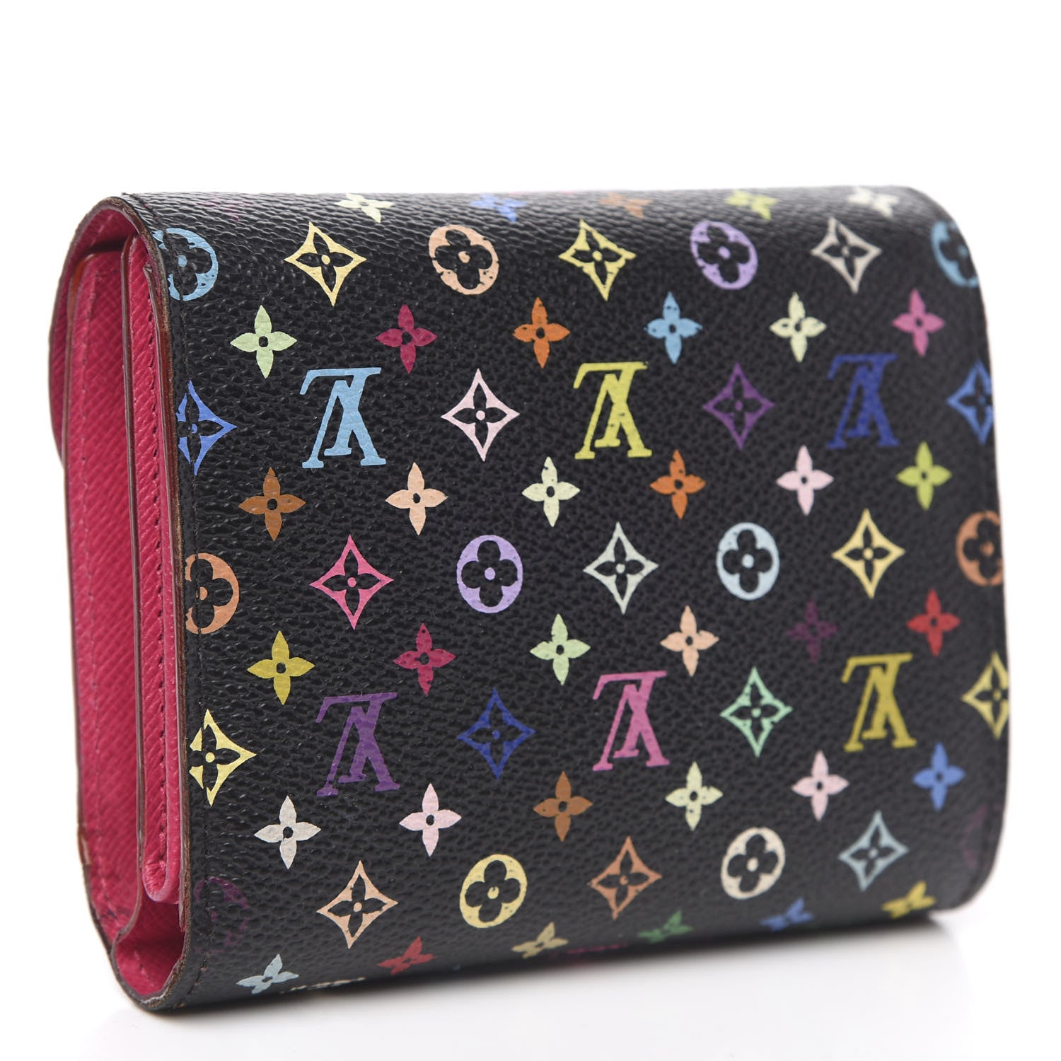 Louis Vuitton Monogram Multicolor Joey Wallet Black Grenade 3 of 12