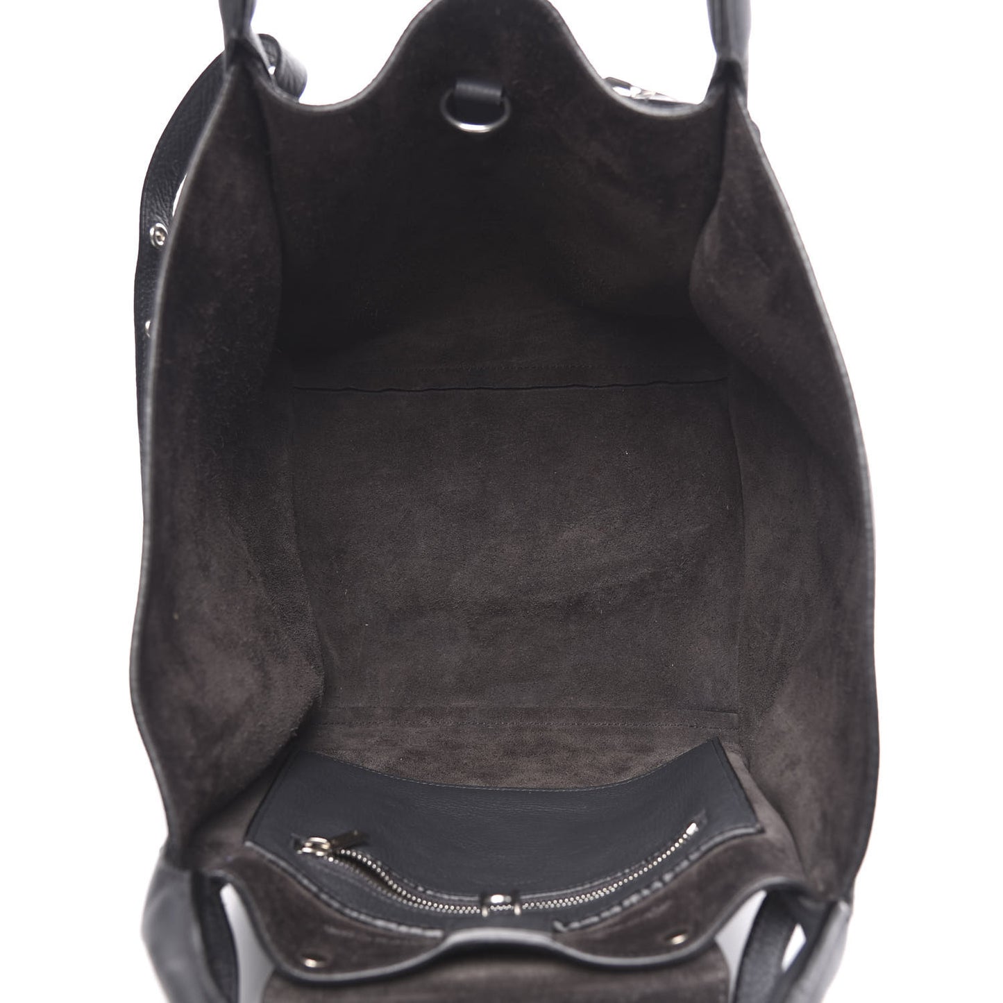 Supple Grained Calfskin Small Big Bag Anthracite