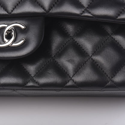 Chanel Lambskin Quilted Jumbo Double Flap Black 8 of 12