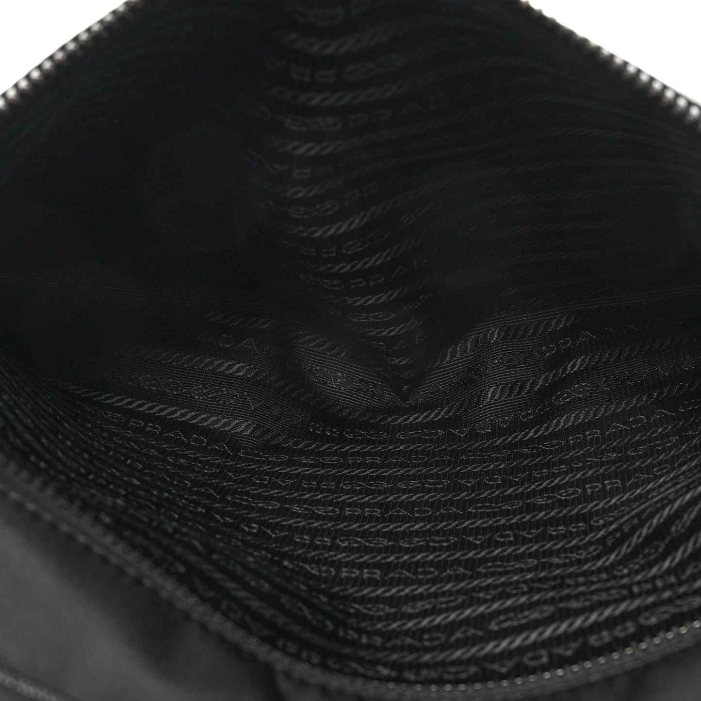 Tessuto Nylon Saffiano Flap Messenger Bag Black