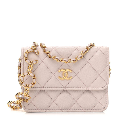 Chanel Caviar Quilted Miss Coco Clutch With Chain Light Purple 1 of 11