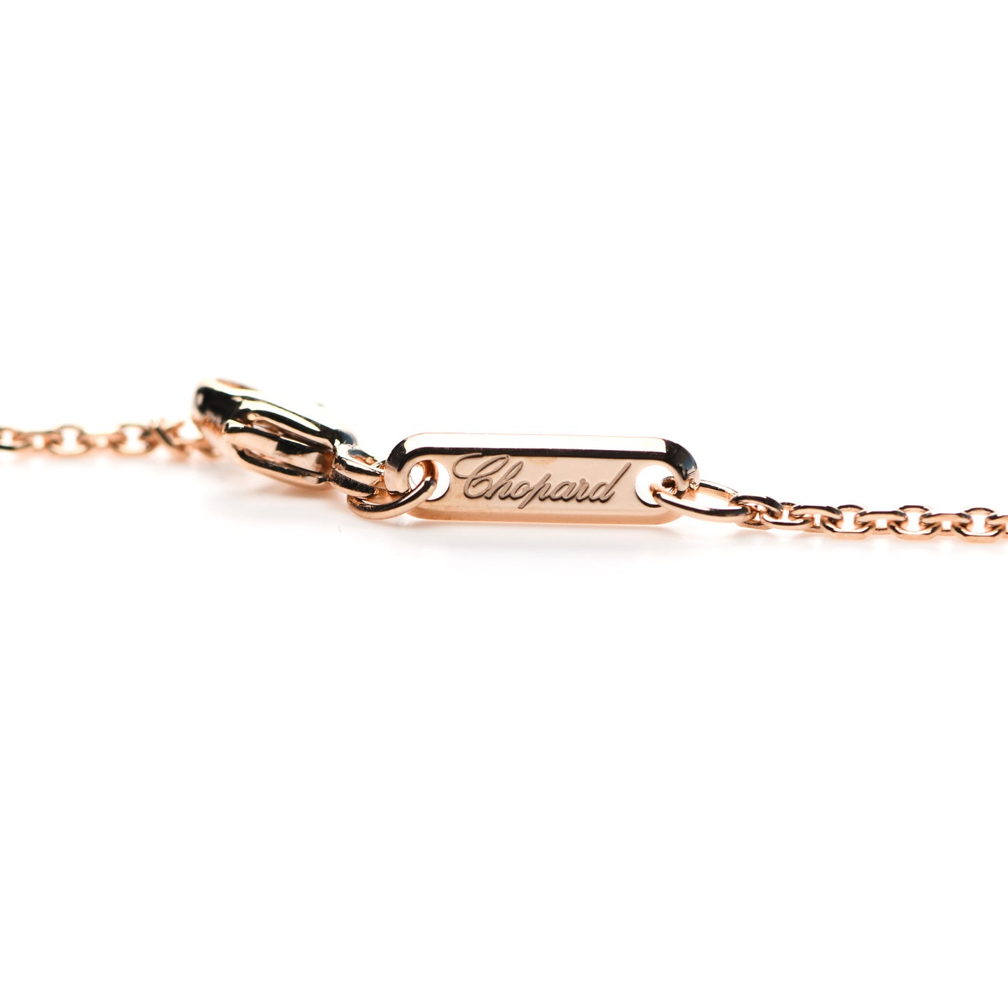 18K Rose Gold Diamond Happy Diamonds Icon Heart Pendant Necklace