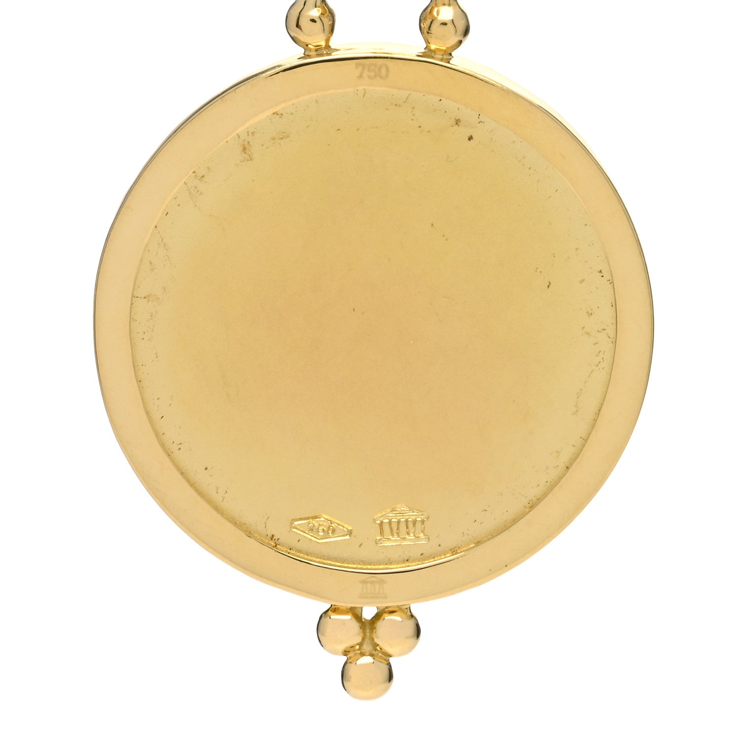 Temple St. Clair 18K Yellow Gold 21mm Angel Pendant 3 of 3