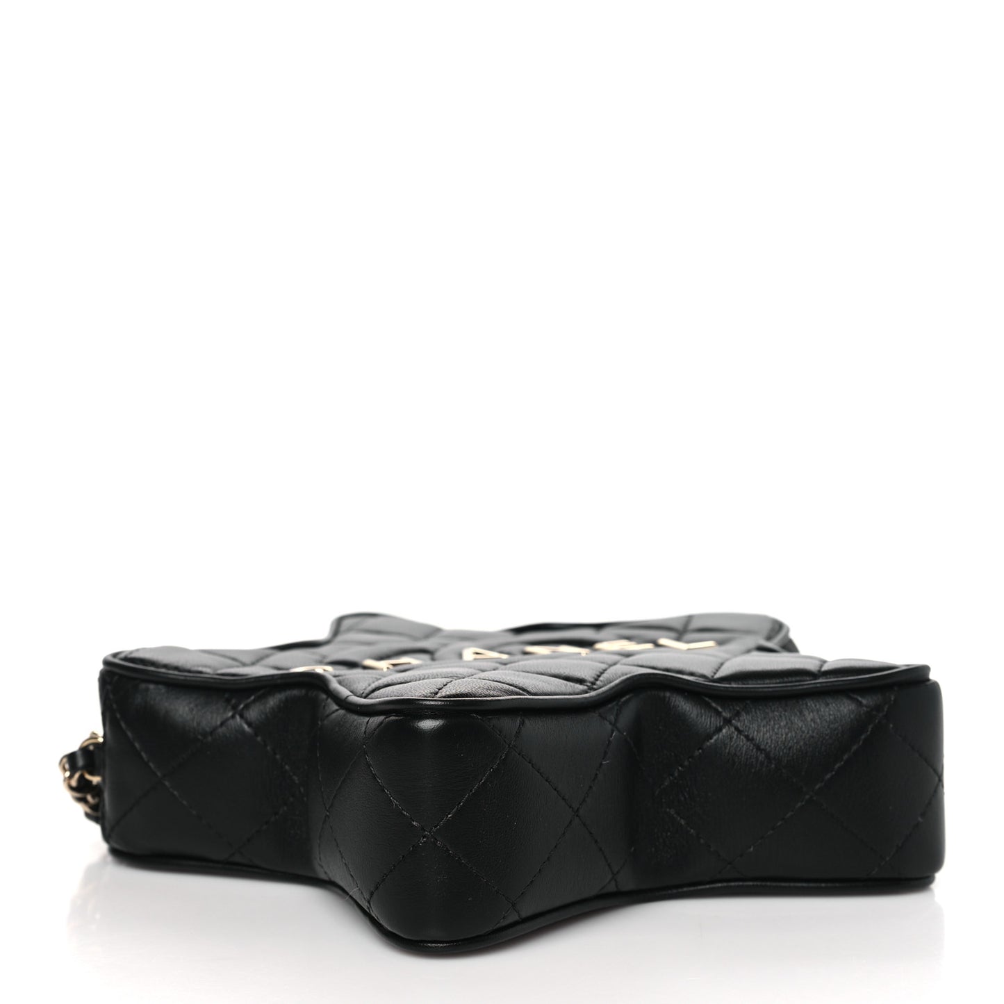 Lambskin Quilted Walk of Fame Star Bag Black
