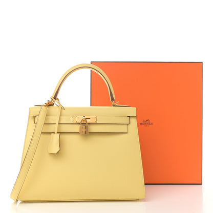 Hermes Epsom Kelly Sellier 28 Jaune Poussin 11 of 11