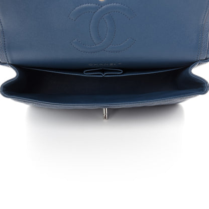 Chanel Caviar Quilted Medium Double Flap Dark Blue 6 of 12