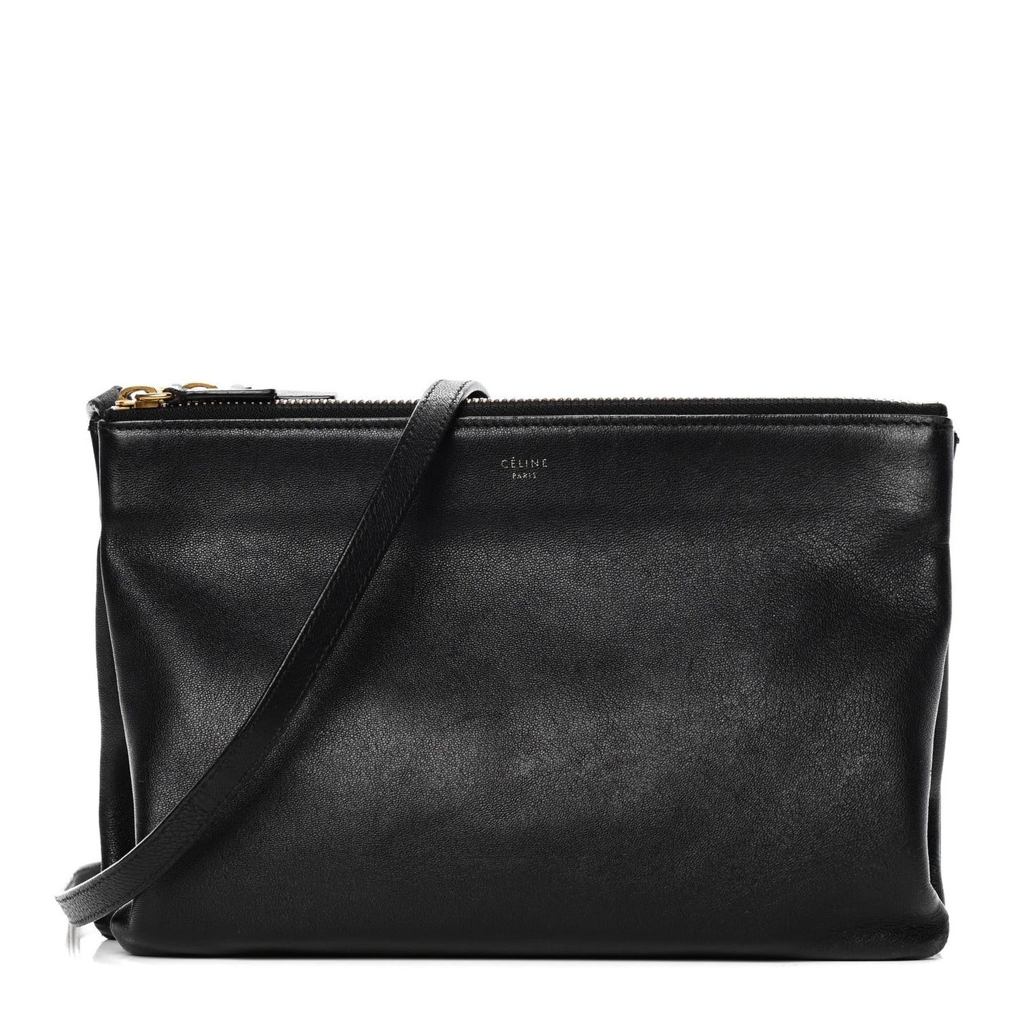 Lambskin Large Trio Crossbody Bag Black