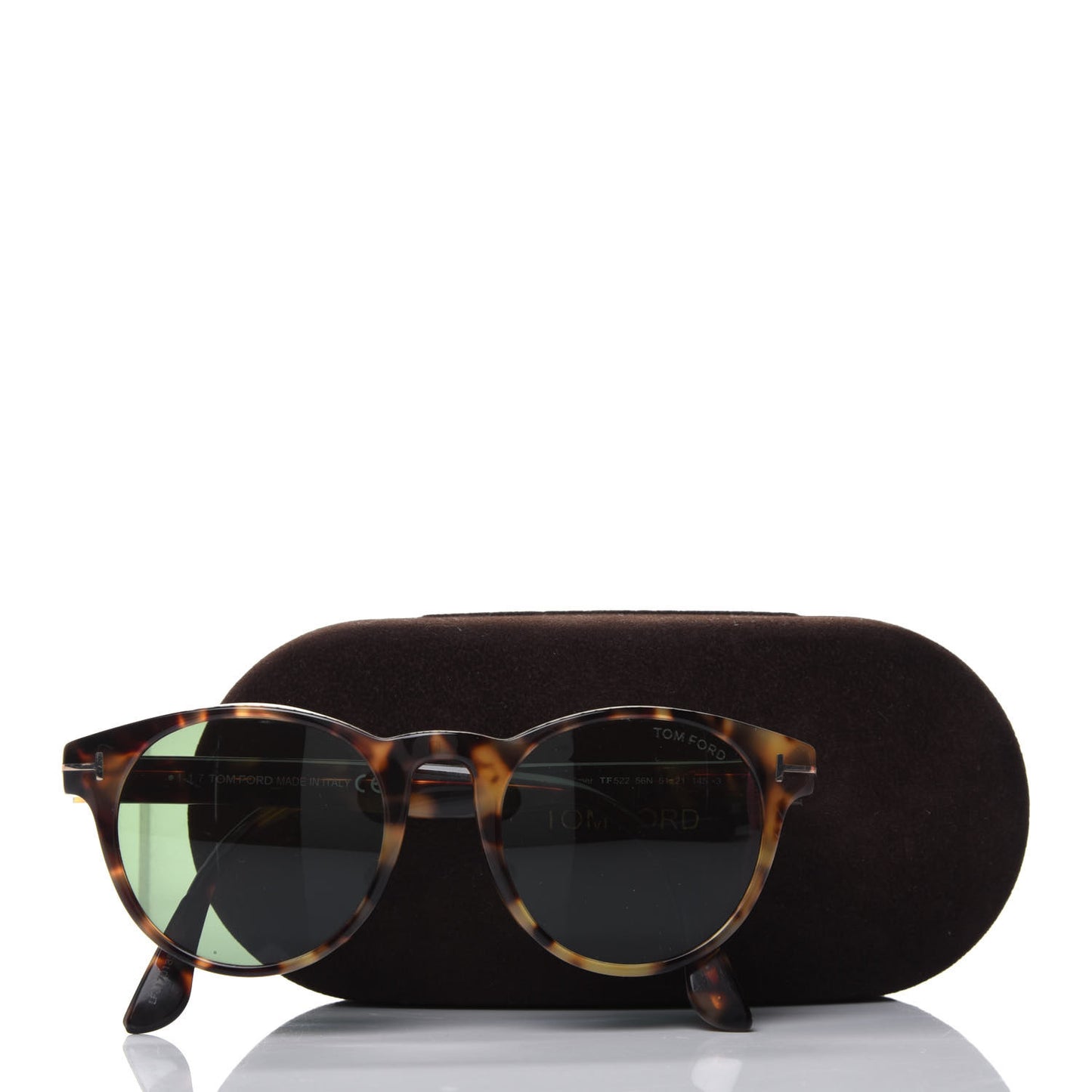 Acetate Palmer Rounded Sunglasses TF522 Tortoise