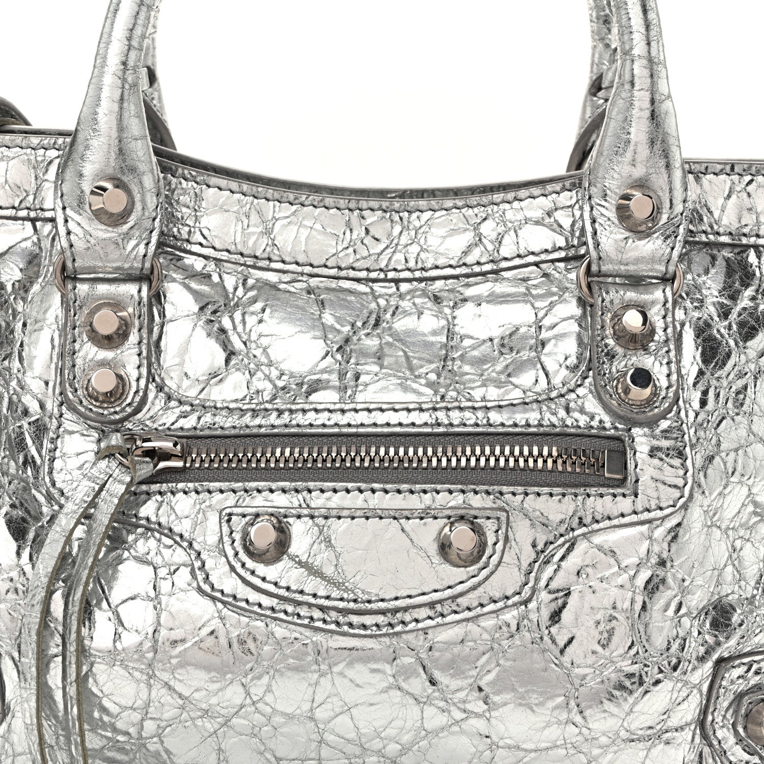 Balenciaga Metallic Agneau Silver Hardware Small Le City Silver 8 of 10