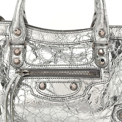 Balenciaga Metallic Agneau Silver Hardware Small Le City Silver 8 of 10