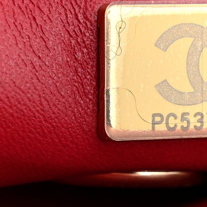 Chanel Caviar Quilted Mini Coco Handle Flap Red 7 of 10