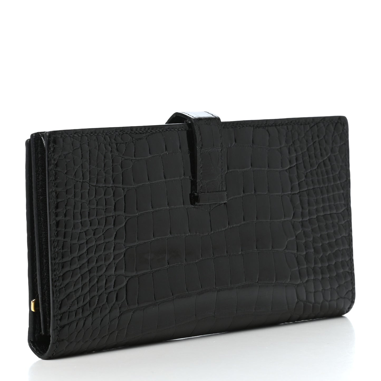 Shiny Alligator Bearn Wallet Black