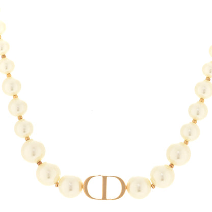 Christian Dior Pearl 30 Montaigne Choker Necklace Gold 1 of 7