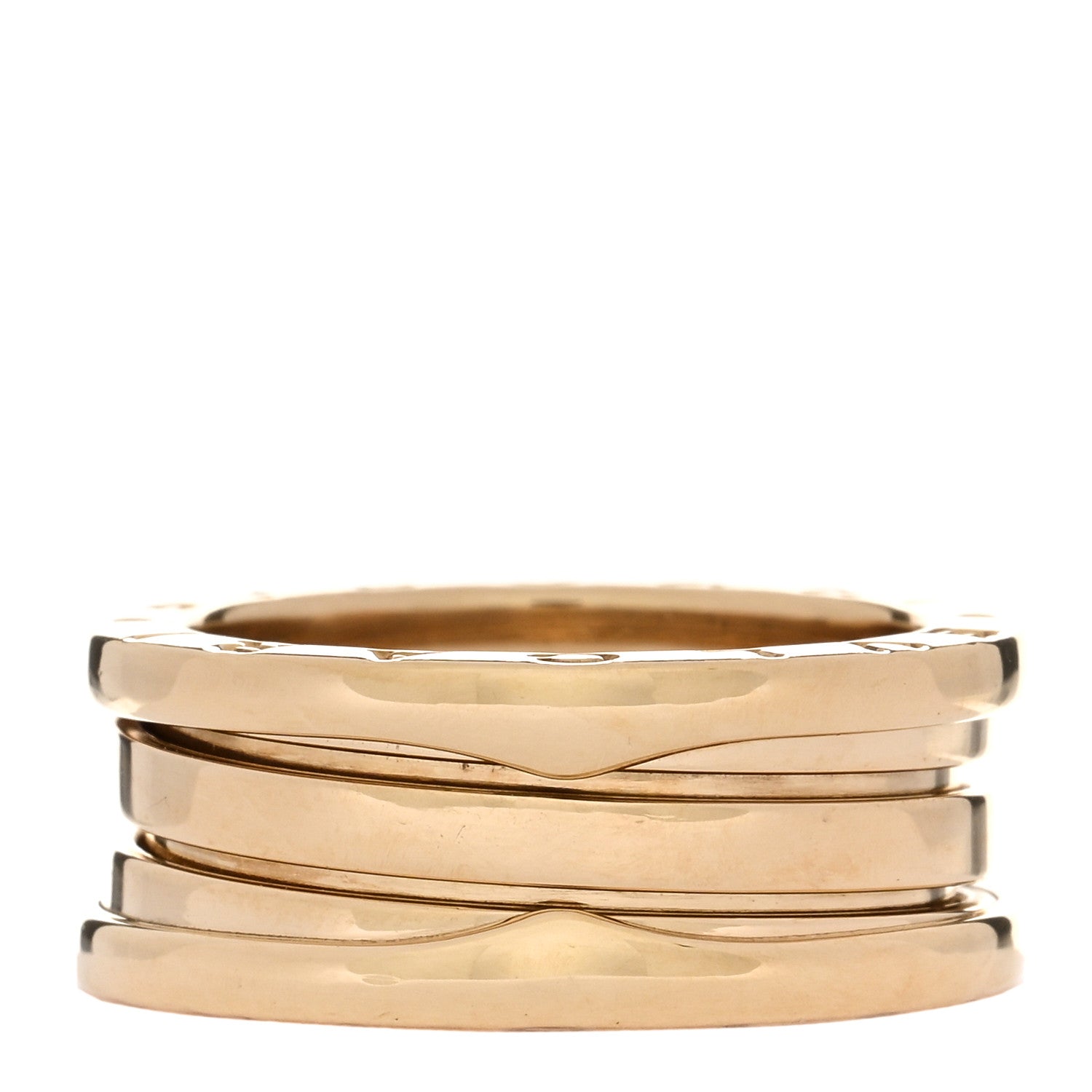 Bulgari 18K Yellow Gold B.Zero1 Two-Band Ring 53 6.25 3 of 4