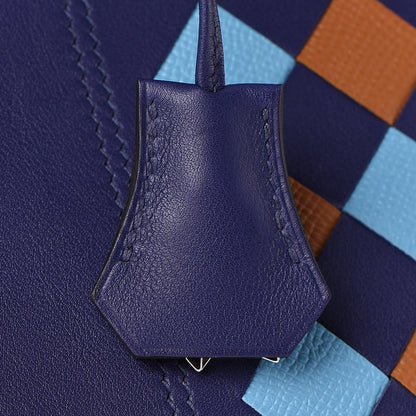 Hermes Swift Epsom Tressage Birkin 30 Bleu Encre Bleu Du Nord Gold 31 of 34