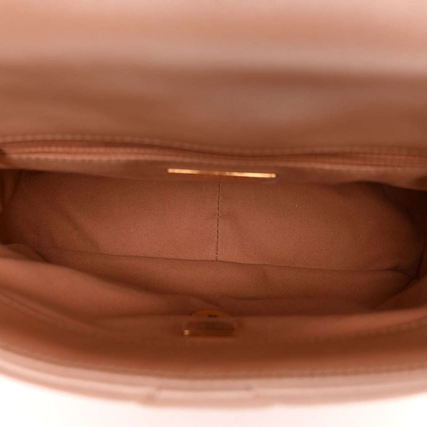 Shiny Lambskin Quilted Medium Chanel 19 Flap Beige