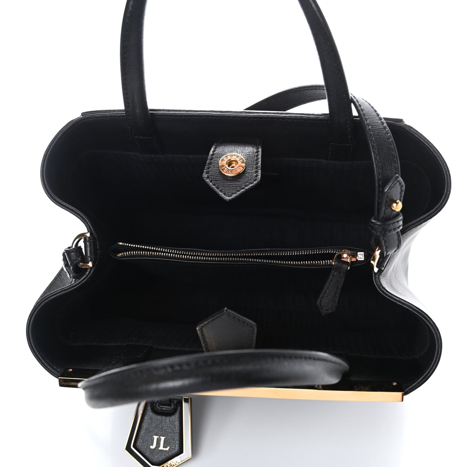 Fendi Vitello Elite Petite 2Jours Tote Black 5 of 9