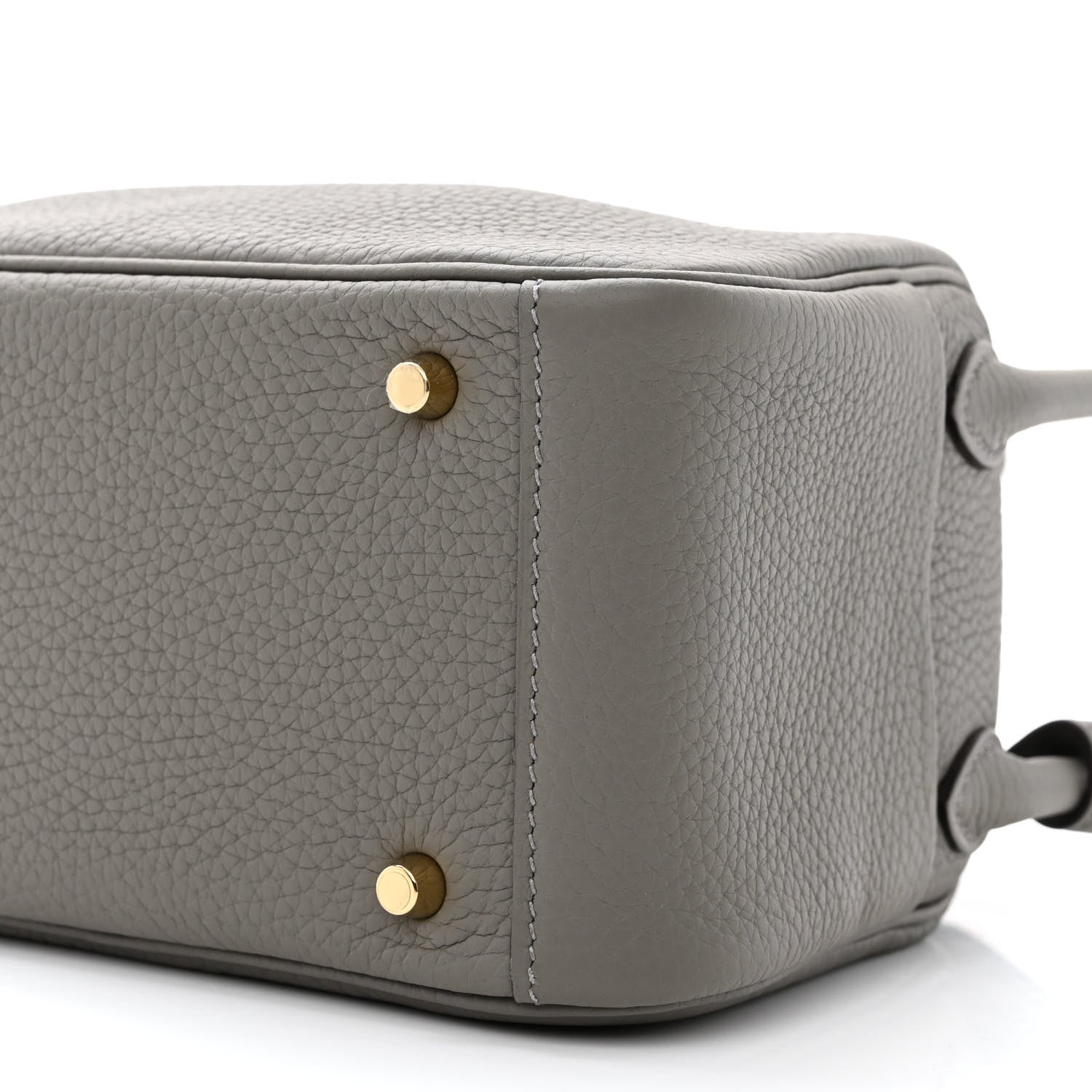 Hermes Taurillon Clemence Mini Lindy 20 Gris Meyer 10 of 11