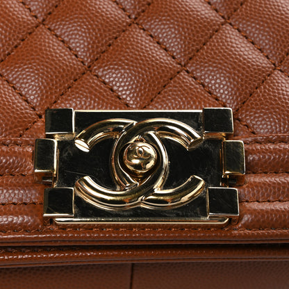 Chanel Caviar Quilted Medium Boy Flap Brown 11 of 11