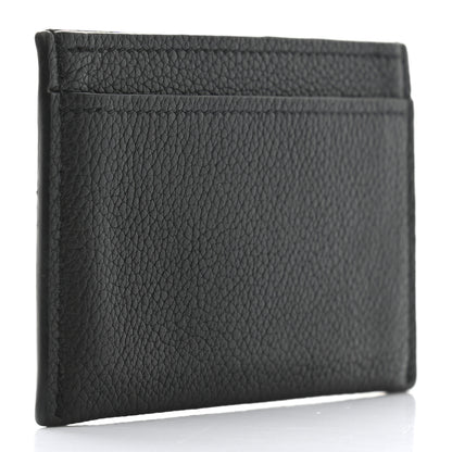 Louis Vuitton Calfskin Lockme Card Holder Black 3 of 7
