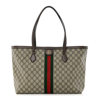 Gucci GG Supreme Monogram Medium Ophidia Shopping Tote Brown 1 of 11