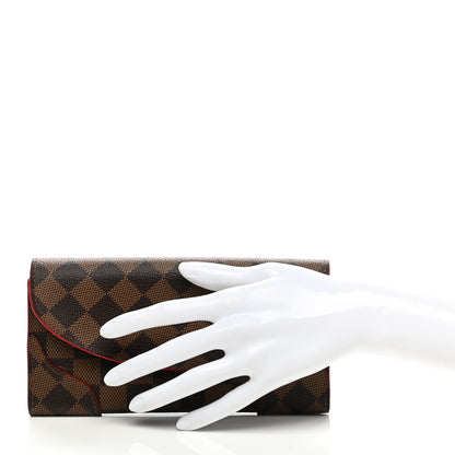 Louis Vuitton Damier Ebene Caissa Wallet Cherry 3 of 10
