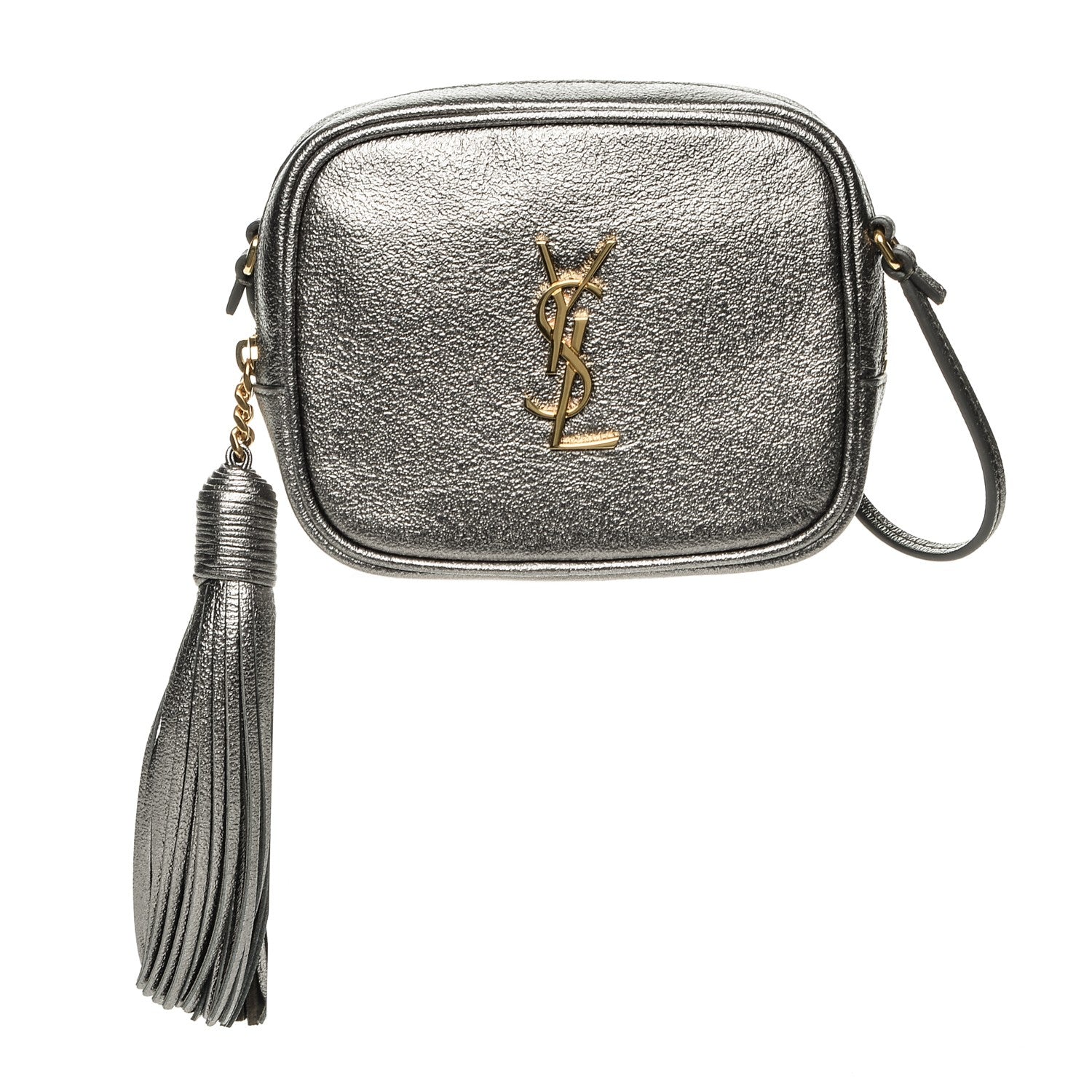 Saint Laurent Metallic Calfskin Monogram Blogger Bag Lapis Nero 1 of 6