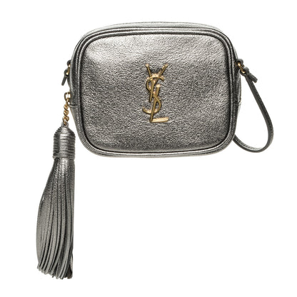 Saint Laurent Metallic Calfskin Monogram Blogger Bag Lapis Nero 1 of 6