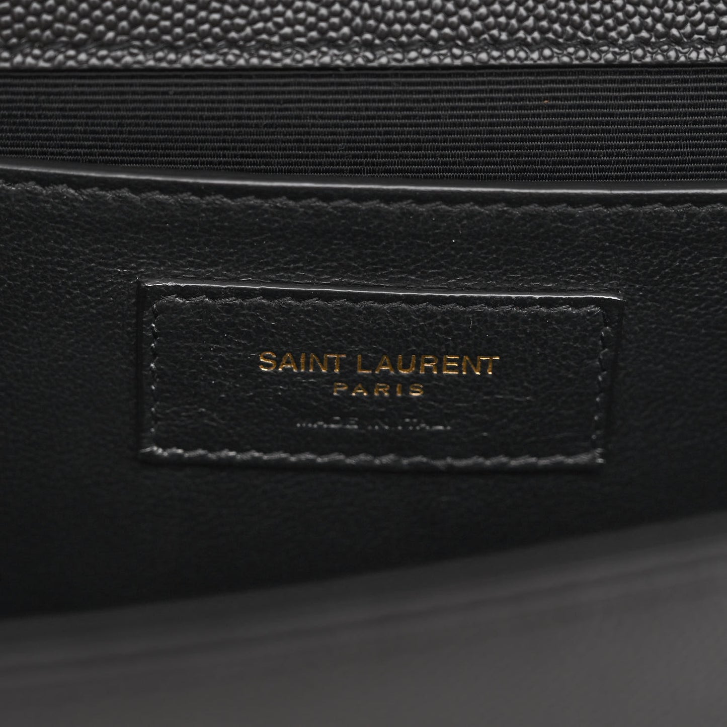SAINT LAURENT Grain De Poudre Medium Classic Monogram Kate Satchel Black