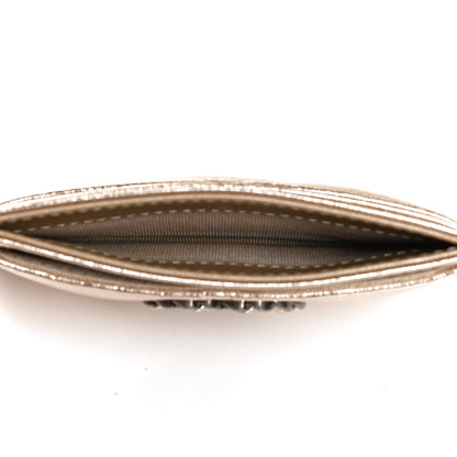 Chanel Metallic Lambskin Quilted Chanel 19 Card Holder Gold 5 of 9