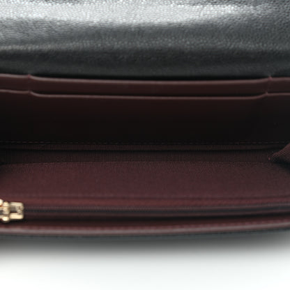 Chanel Caviar Quilted Medium Gusset Flap Wallet Black 5 of 8