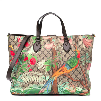 Gucci Soft GG Supreme Monogram Tian Medium Crossbody Tote Beige Multicolor New Acero 1 of 4