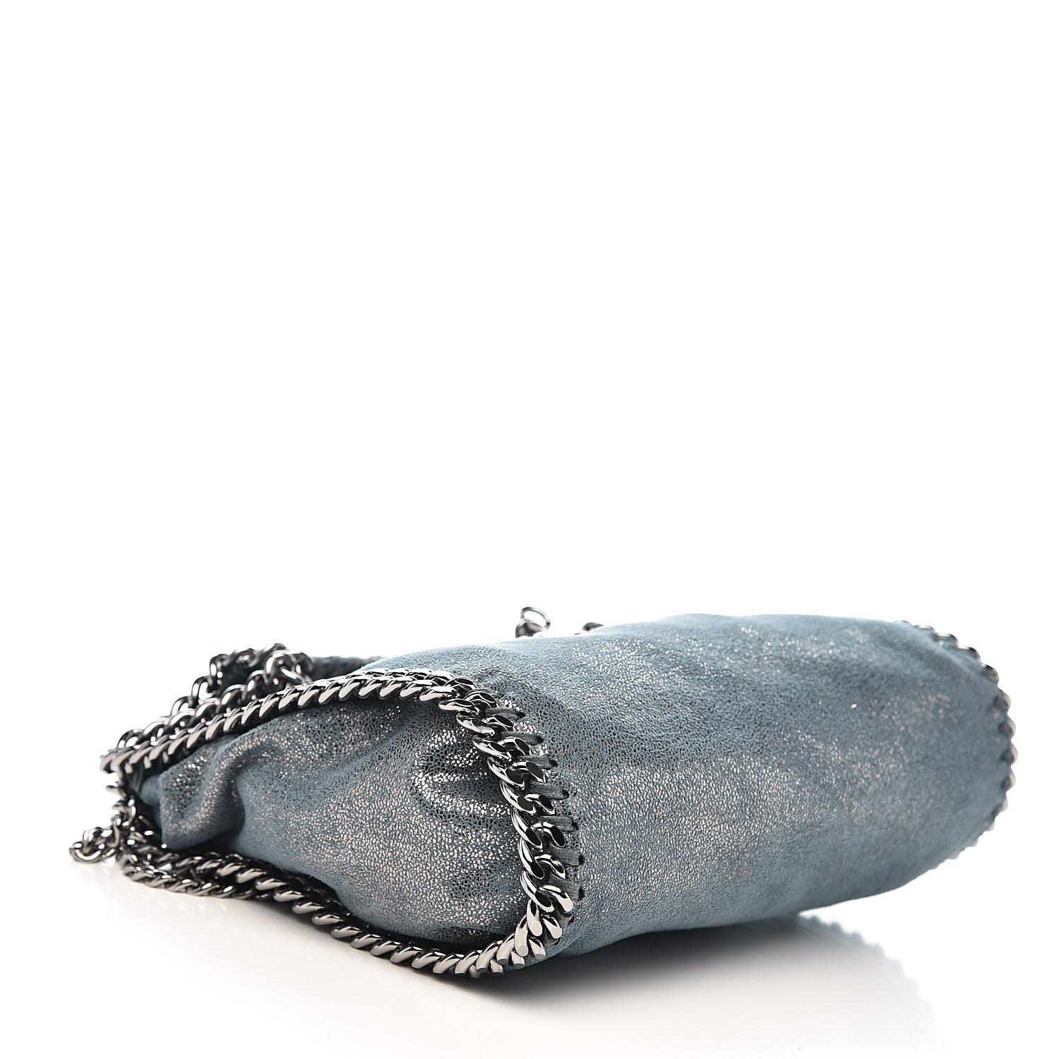 Stella McCartney Shaggy Deer Mini Falabella Fold Over Tote Lagoon 4 of 9