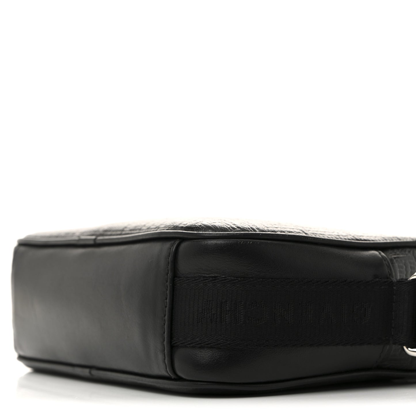Coated Canvas Logo Embossed Body Pouch Black Black