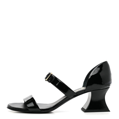 Chanel Patent Goatskin Sandals 40 Black 1 of 9