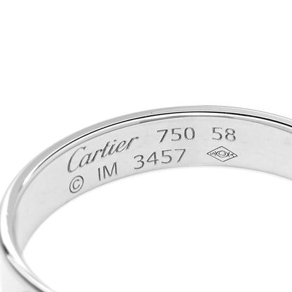 Cartier 18K White Gold 3.5mm LOVE Wedding Band Ring 58 8.5 4 of 4