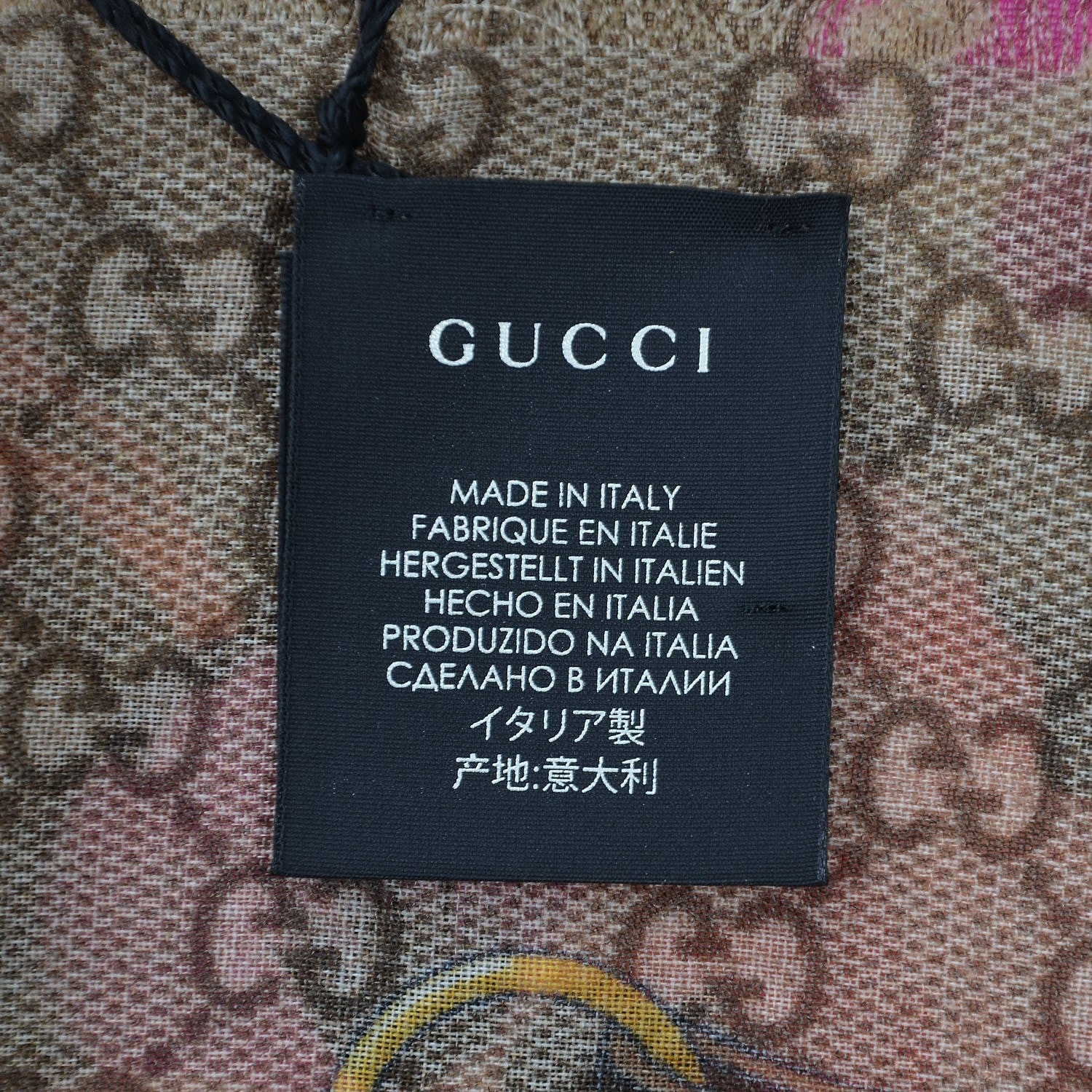 Gucci Wool Jacquard GG Monogram Big Panshie Fringe Shawl Roseate Beige 3 of 4