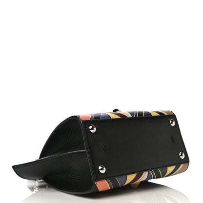 Fendi Calfskin Studded Diamond Mini 3Jours Tote Black Multicolor 3 of 17