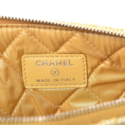 Chanel Canvas Small Deauville Pouch Light Yellow 6 of 7