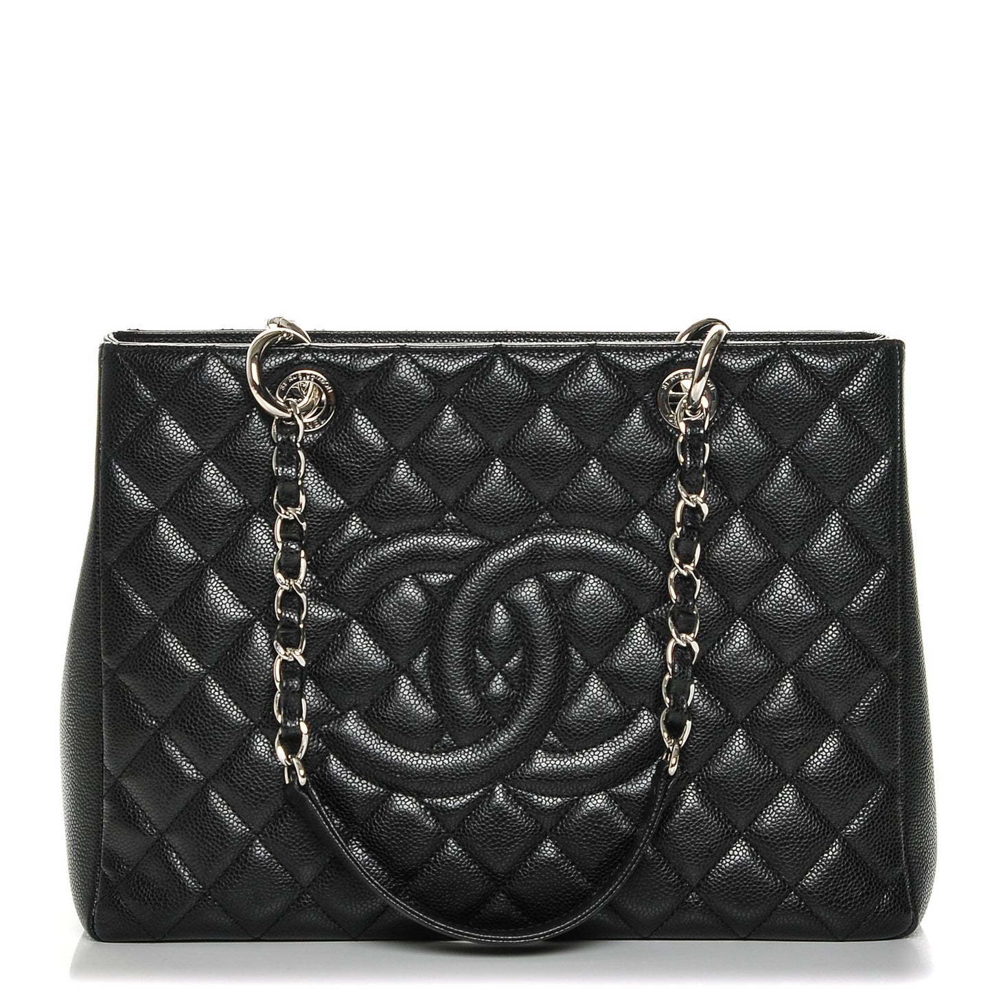Caviar Quilted Grand Shopping Tote GST Black