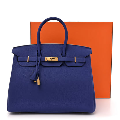 Hermes Togo Birkin 35 Bleu Electrique 12 of 12