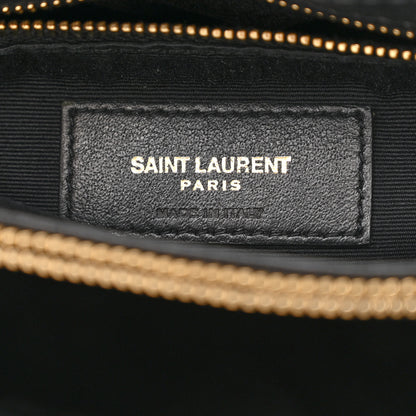 Saint Laurent Calfskin Y Quilted Monogram Medium Loulou Chain Satchel Black 6 of 12