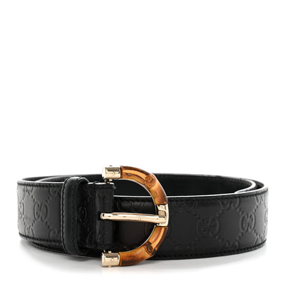 Gucci Guccissima Bamboo Belt 85 34 Black 1 of 7