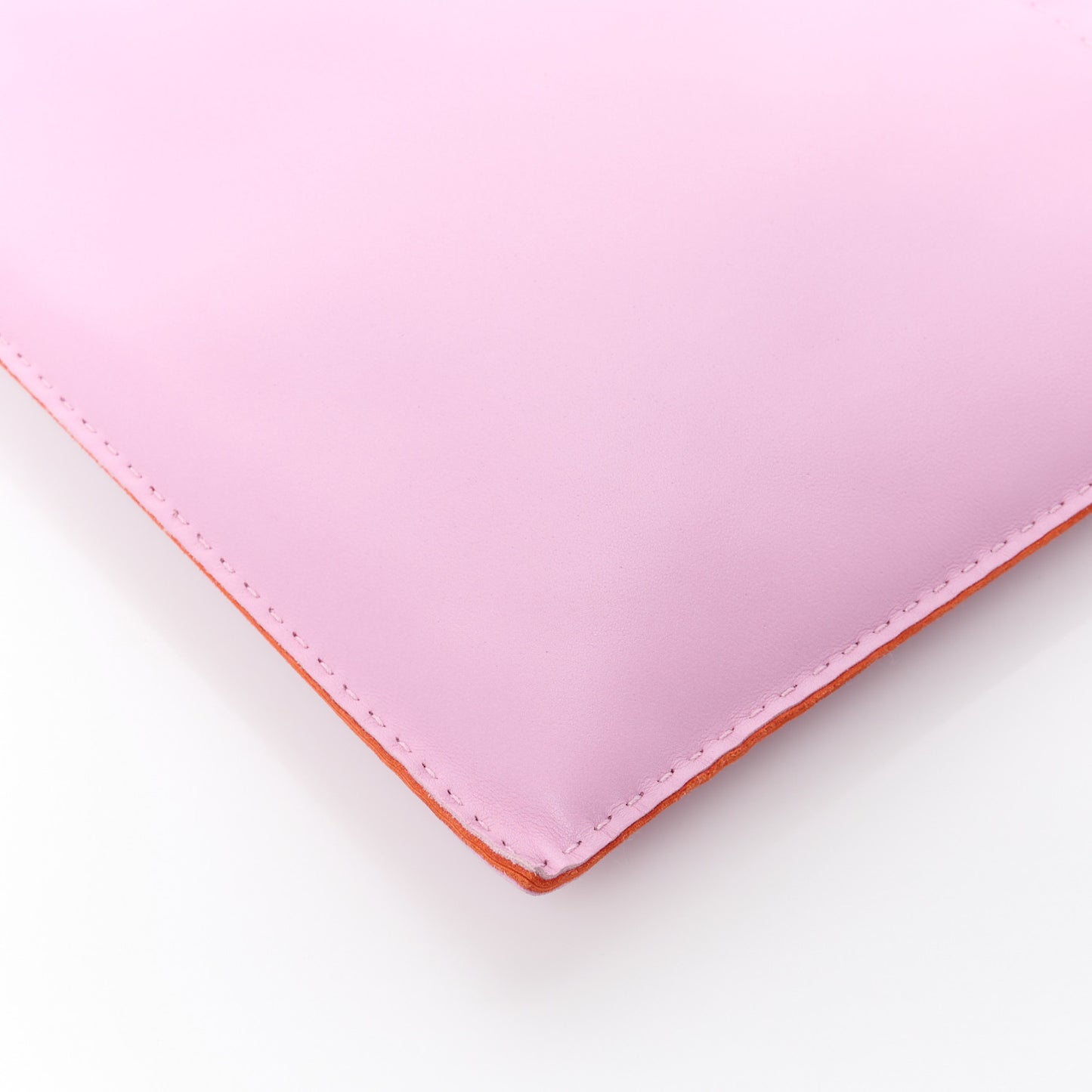 Milo Lambskin Swift Pilo Pouch Mauve Sylvestre Orange Poppy Bleu De France