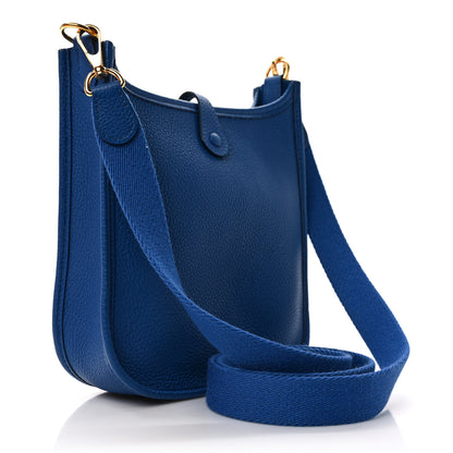 Hermes Taurillon Clemence Evelyne TPM Bleu France 3 of 9