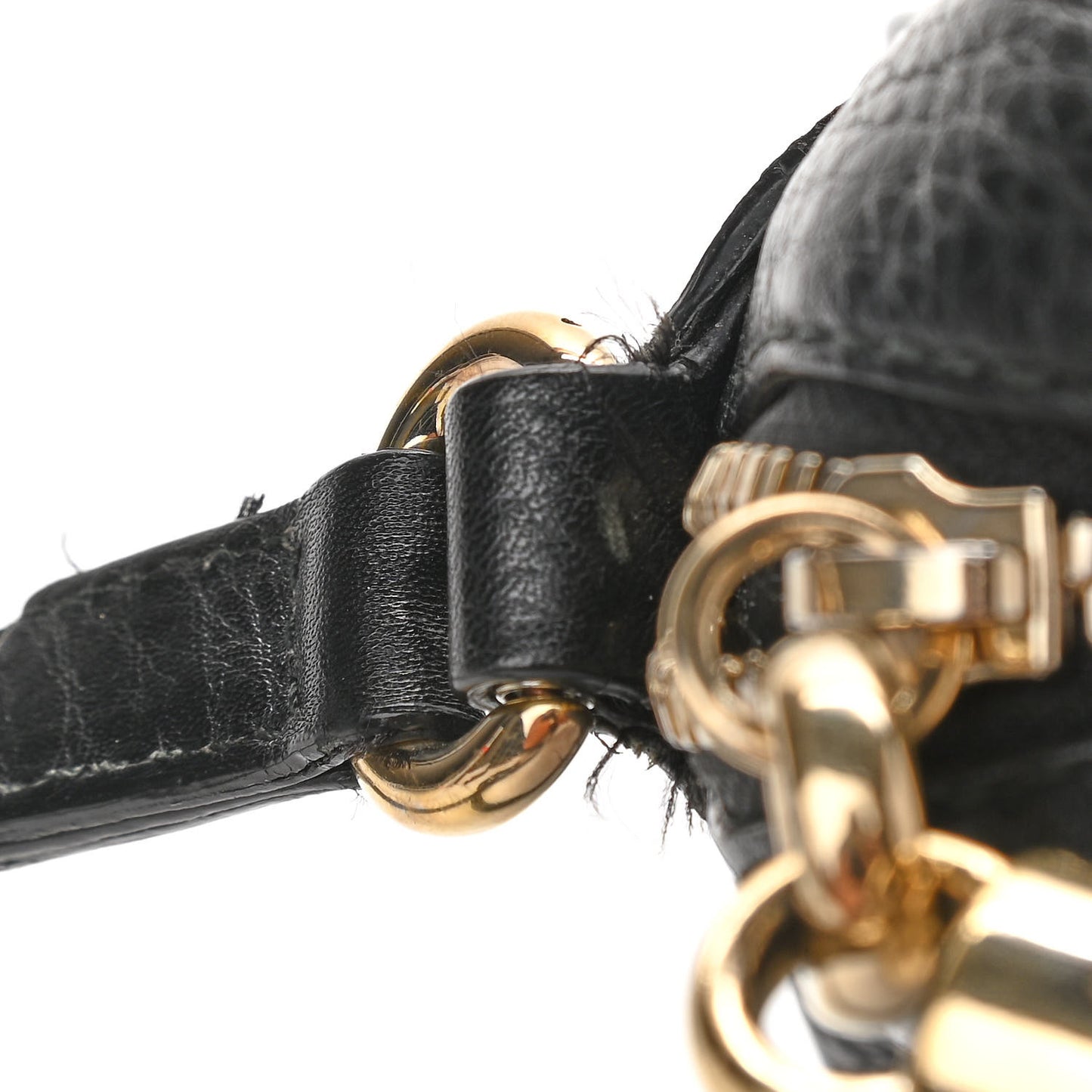 Pebbled Calfskin Small Soho Disco Bag Black