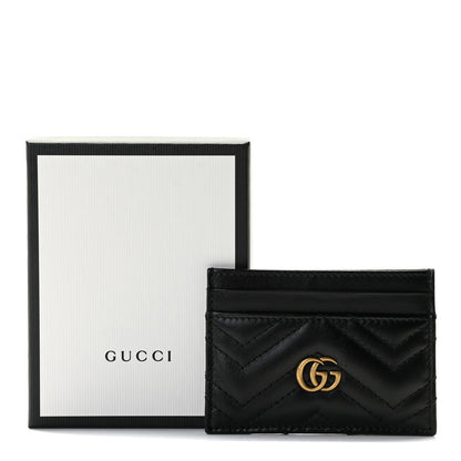Gucci Calfskin Matelasse GG Marmont Card Holder Black 4 of 17