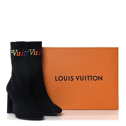 Louis Vuitton Stretch Fabric New Wave Silhouette Ankle Boots 37 Black 9 of 9