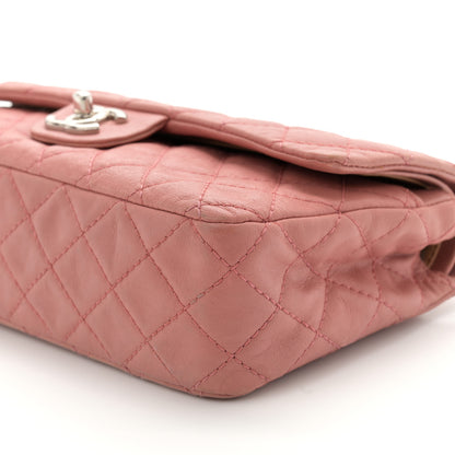 Chanel Washed Lambskin Quilted Medium Double Flap Bijoux Chain Pink 10 of 12