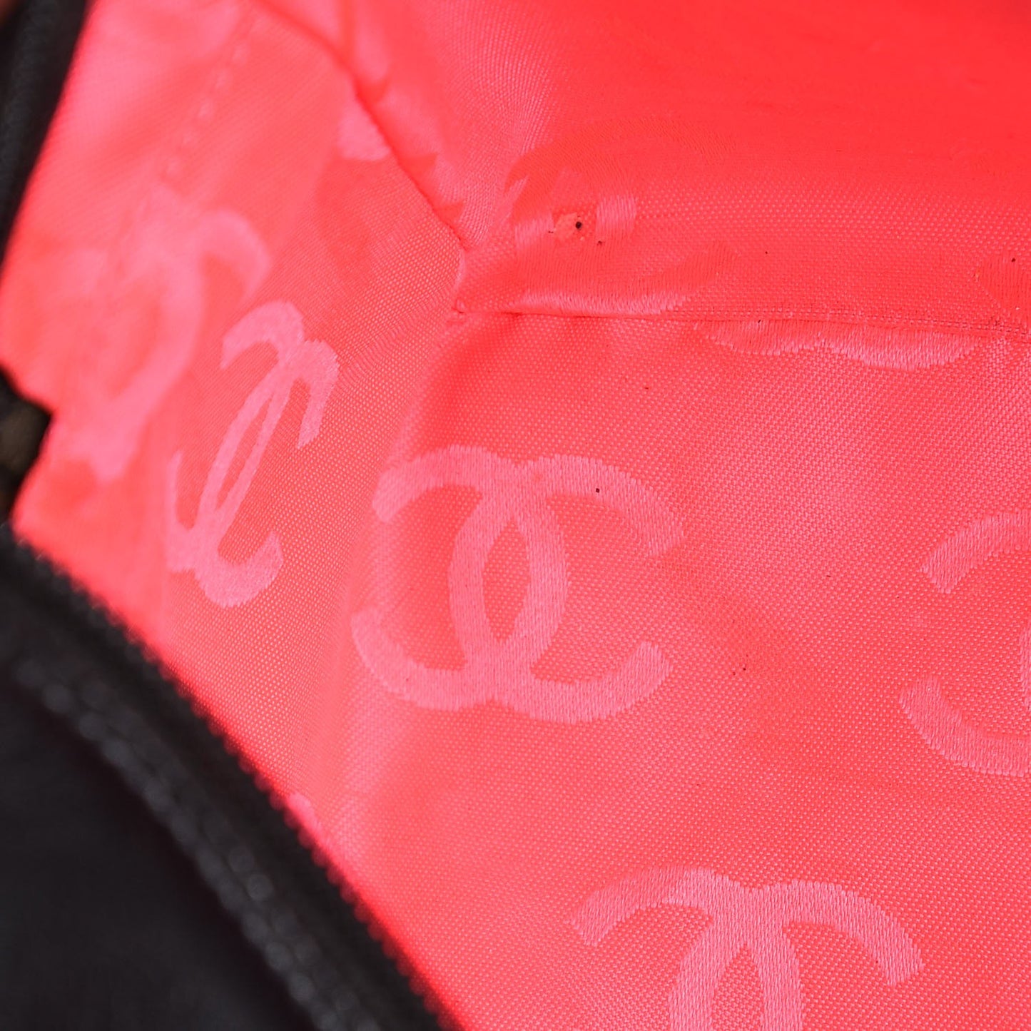 Calfskin Quilted Small Cambon Multipocket Reporter Black